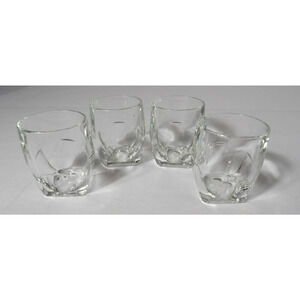 Libbey Duratuff Quantum 8 Oz Glasses Double Old Fashioned 15694 Square Base (4)